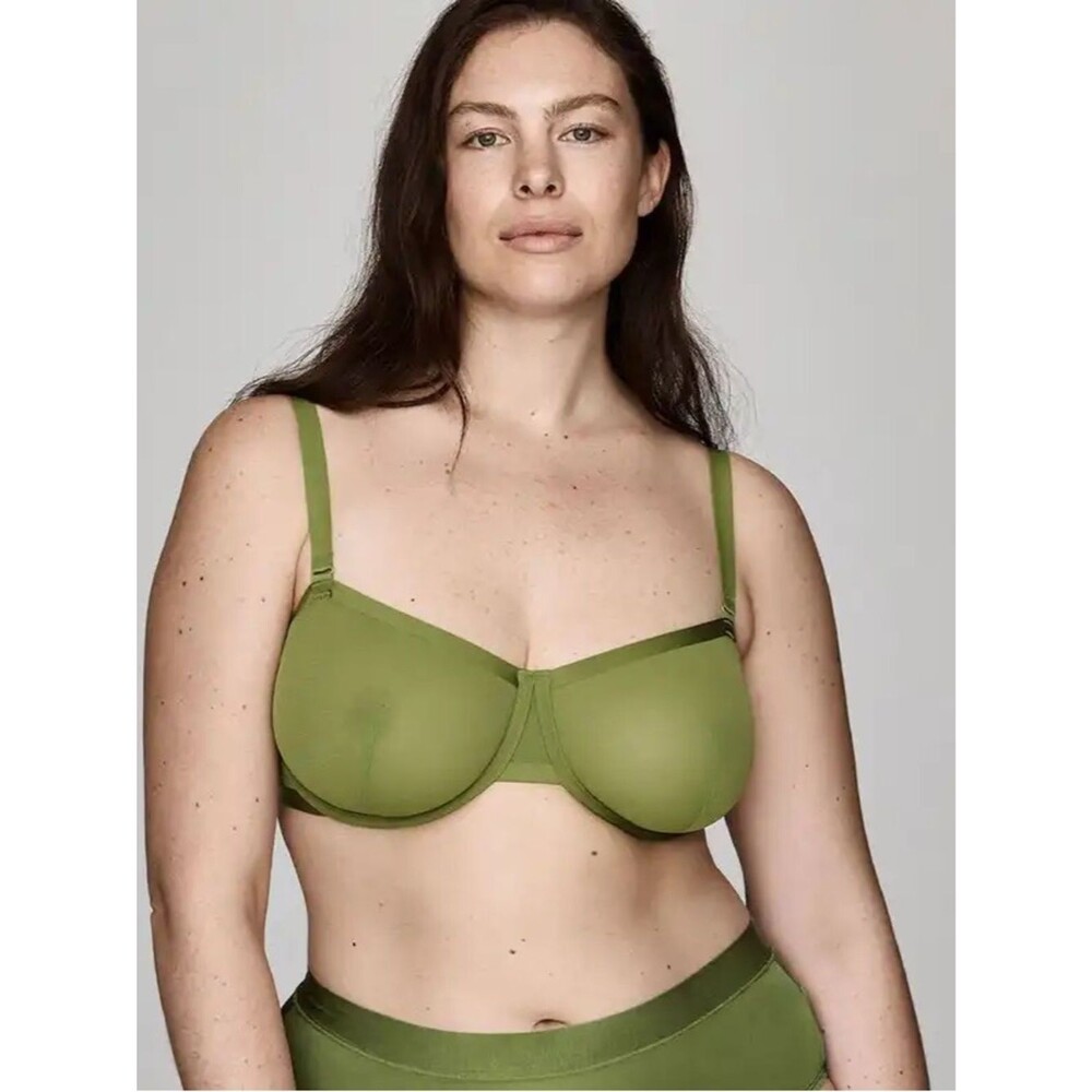 Cuup The Balconette Underwire Bra | Green | 36F - Picture 1 of 7